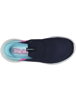 Skechers Kids Slip-Ins: Ultra Flex 3.0 - Fresh Time - Navy/Turquoise